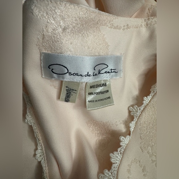 Oscar de la Renta Floral Long Sleeve Vintage Nightgown - Picture 4 of 8